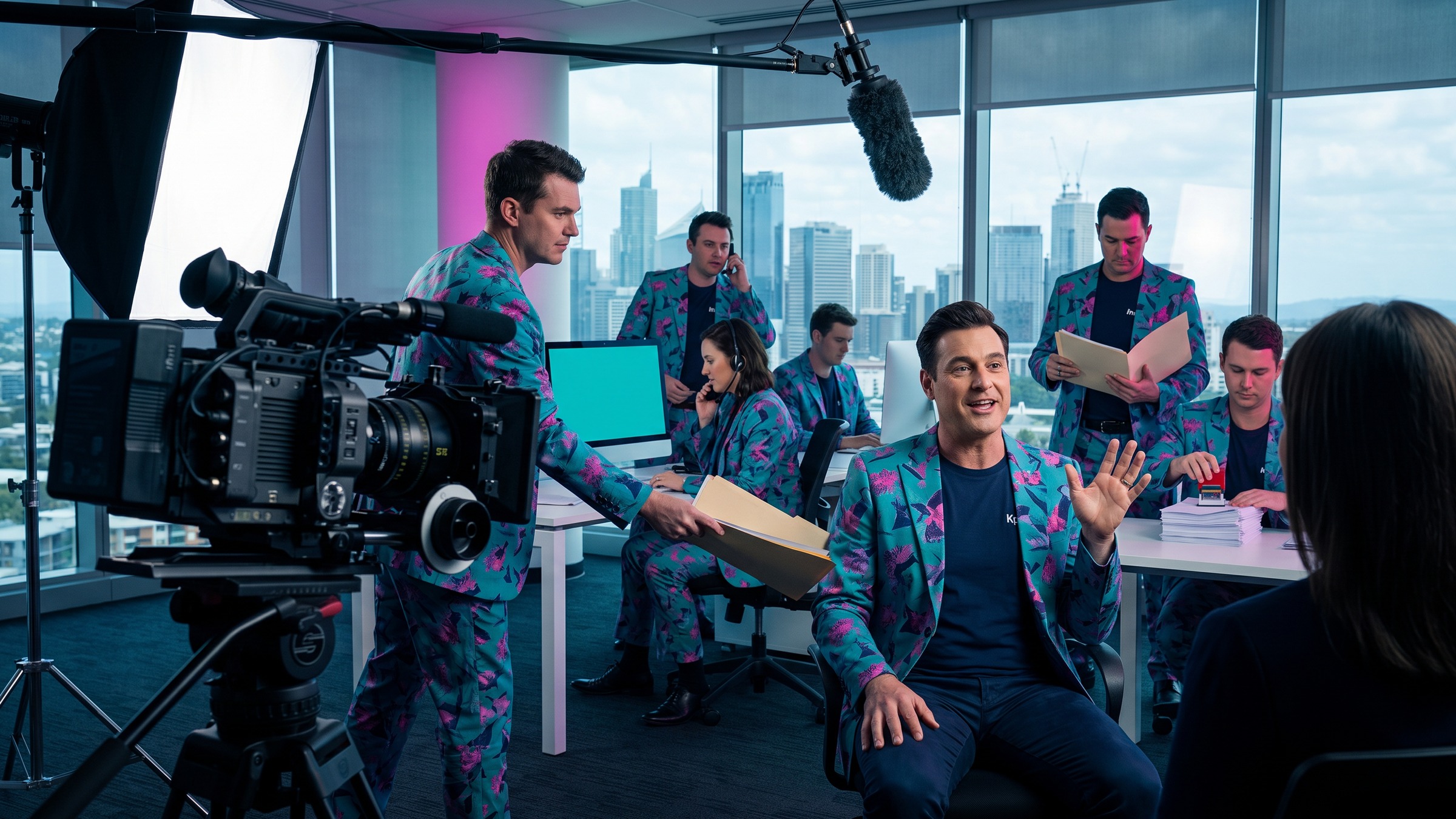 Kindra Hire AI staff at work in a Brisbane office